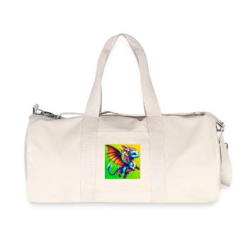 Drache - Recycelte Canvas-Sporttasche von Stanley/Stella - Naturweiß - Vorne