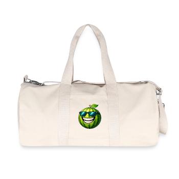 Cool watermelon with sunglasses - Recycled Canvas Sports Bag by Stanley/Stella - natural - Front