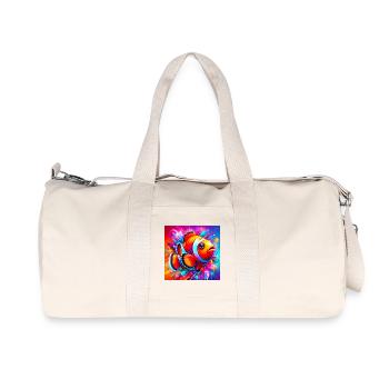 Poisson-clown - Sac de sport en toile recyclée Stanley/Stella - blanc naturel - Devant