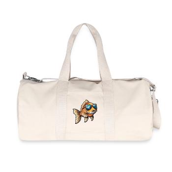 Vacances de bandes dessinées Poisson Rouge - Sac de sport en toile recyclée Stanley/Stella - blanc naturel - Devant
