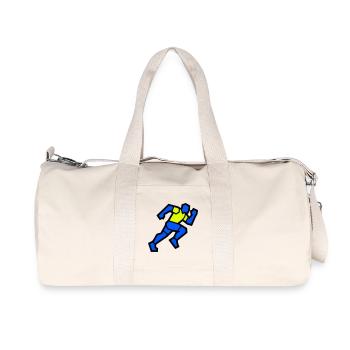 Fast Polygon Runner Marathon Team - Recycled Canvas Sports Bag by Stanley/Stella - natural - Front