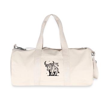 Signe du zodiaque du Taureau - Sac de sport en toile recyclée Stanley/Stella - blanc naturel - Devant