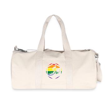 Rainbow Wave Surfer Circle - Recycled Canvas Sports Bag by Stanley/Stella - natural - Front