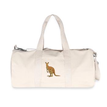 Famille des kangourous en style vectoriel - Sac de sport en toile recyclée Stanley/Stella - blanc naturel - Devant