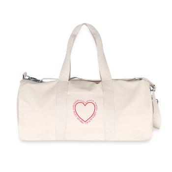 Herzring der Freude - Recycelte Canvas-Sporttasche von Stanley/Stella - Naturweiß - Vorne