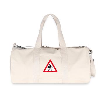Weihnachtsmann crossing . KI generiert - Recycelte Canvas-Sporttasche von Stanley/Stella - Naturweiß - Vorne