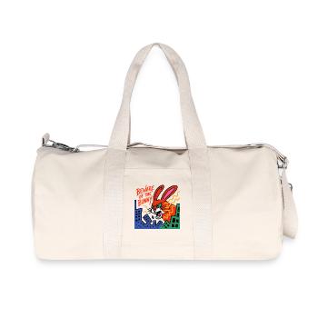horror rabbit - Recycled Canvas Sports Bag by Stanley/Stella - natural - Front