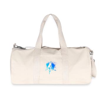 Idée cadeau pour le joueur de hockey avec floorball - Sac de sport en toile recyclée Stanley/Stella - blanc naturel - Devant