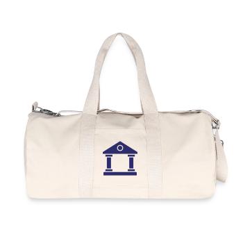 Courthouse Solid Icon Government Justice Building - Recycled Canvas Sports Bag by Stanley/Stella - natural - Front
