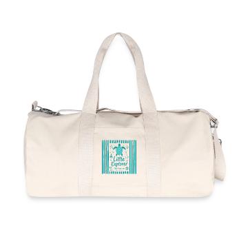 Little Explorer Turtle - Recycled Canvas Sports Bag by Stanley/Stella - natural - Front