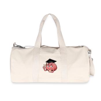 Gehirn mit Abschlusskappe - Recycelte Canvas-Sporttasche von Stanley/Stella - Naturweiß - Vorne