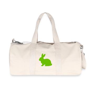 Heller Hase Silhouette - Recycelte Canvas-Sporttasche von Stanley/Stella - Naturweiß - Vorne