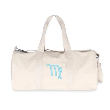 Jungfrau Sternzeichen Pastel Blau - Recycelte Canvas-Sporttasche von Stanley/Stella - Naturweiß - Vorne