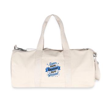 Supervater wird großartiger Opa – Ankündigung - Recycelte Canvas-Sporttasche von Stanley/Stella - Naturweiß - Vorne