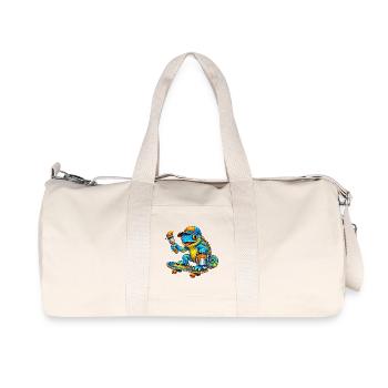 Chameleon on skateboard - Recycled Canvas Sports Bag by Stanley/Stella - natural - Front