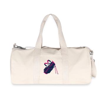 Golf Bag Equipment Icon - Recycled Canvas Sports Bag by Stanley/Stella - natural - Front