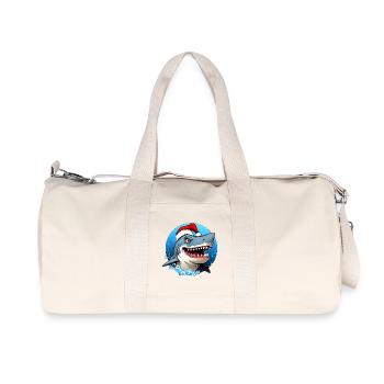 Haie Weihnachten - Recycelte Canvas-Sporttasche von Stanley/Stella - Naturweiß - Vorne