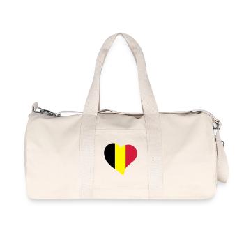 Belgische Herz - Recycelte Canvas-Sporttasche von Stanley/Stella - Naturweiß - Vorne