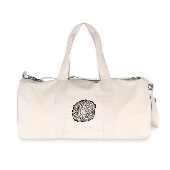 Wooden disc with bark - tree rings - Recycled Canvas Sports Bag by Stanley/Stella - natural - Front
