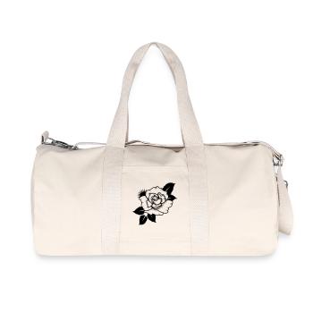 A Drawn Rose - Recycled Canvas Sports Bag by Stanley/Stella - natural - Front