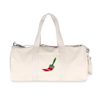 Pinceau de peintre - Sac de sport en toile recyclée Stanley/Stella - blanc naturel - Devant
