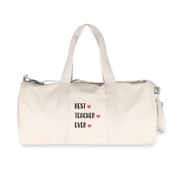 Enseignant - Sac de sport en toile recyclée Stanley/Stella - blanc naturel - Devant