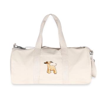 Drolliger Afghane - Afghanischer Windhund - Recycelte Canvas-Sporttasche von Stanley/Stella - Naturweiß - Vorne