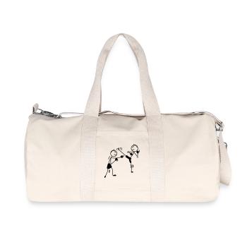 Kickboxen High Kick und Schläge - Recycelte Canvas-Sporttasche von Stanley/Stella - Naturweiß - Vorne