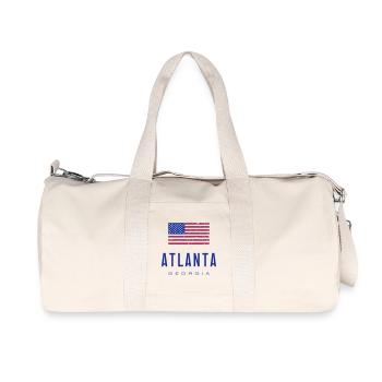 Atlanta /// Georgia - Recycled Canvas Sports Bag by Stanley/Stella - natural - Front
