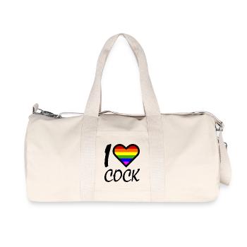 I love - Sac de sport en toile recyclée Stanley/Stella - blanc naturel - Devant