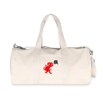 Chinese character red monkey with monkey image - Recycled Canvas Sports Bag by Stanley/Stella - natural - Front