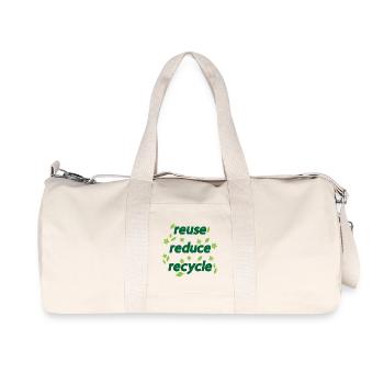 Reduce Reuse Recycle - Recycled Canvas Sports Bag by Stanley/Stella - natural - Front
