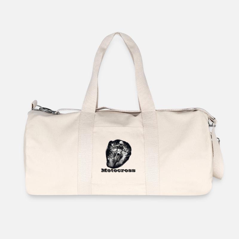 Motocross - Recycelte Canvas-Sporttasche von Stanley/Stella - Naturweiß
