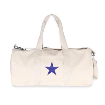 STERN. STERNE. STERN. FEST. JAHRESTAG. WEIHNACHTEN - Recycelte Canvas-Sporttasche von Stanley/Stella - Naturweiß - Vorne