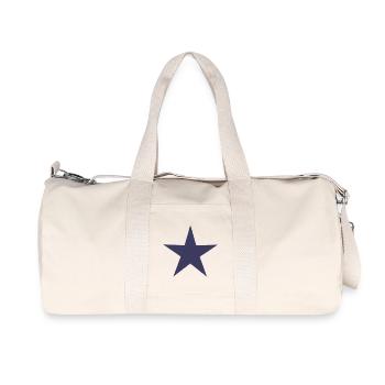STERN. STERNE. STERN. FEST. JAHRESTAG. WEIHNACHTEN - Recycelte Canvas-Sporttasche von Stanley/Stella - Naturweiß - Vorne