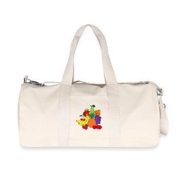 Obst-Logo-Ernährungsberater - Recycelte Canvas-Sporttasche von Stanley/Stella - Naturweiß - Vorne