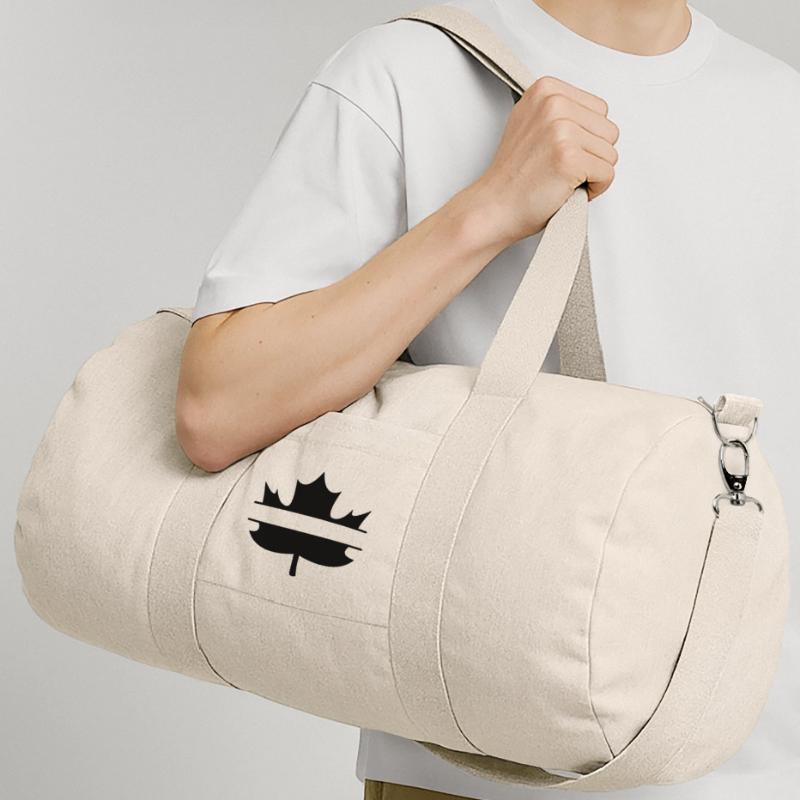 Maple leaf canada middle space released Recycled Canvas Sports Bag by Stanley/Stella