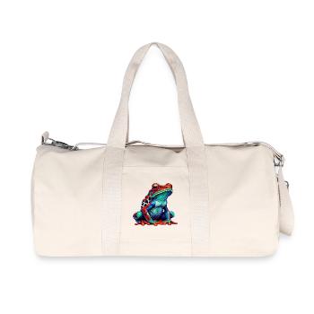 Frosch - Recycelte Canvas-Sporttasche von Stanley/Stella - Naturweiß - Vorne