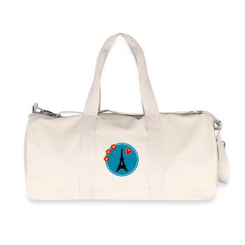 PAAR. ICH HABE GERADE GEHEIRATET. Junggesellinnenabschied. VALENTINSTAG. LIEBE. - Recycelte Canvas-Sporttasche von Stanley/Stella - Naturweiß - Vorne