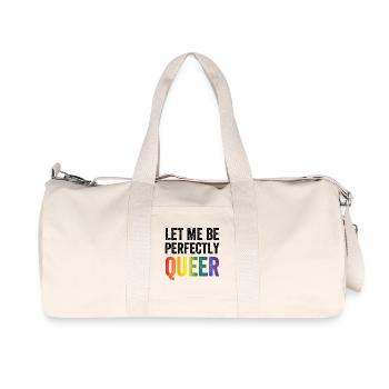LGBTQ Pride Month - Let Me Be Perfectly Queer - Recycled Canvas Sports Bag by Stanley/Stella - natural - Front
