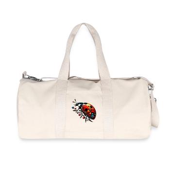 Marienkäfer - Recycelte Canvas-Sporttasche von Stanley/Stella - Naturweiß - Vorne