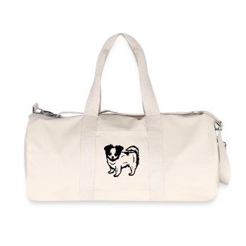 Chien - Sac de sport en toile recyclée Stanley/Stella - blanc naturel - Devant