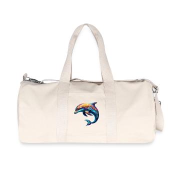 Delfin - Recycelte Canvas-Sporttasche von Stanley/Stella - Naturweiß - Vorne