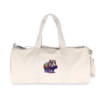 Nilpferd - Recycelte Canvas-Sporttasche von Stanley/Stella - Naturweiß - Vorne