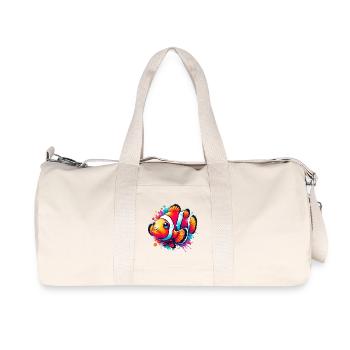 Clownfisch - Recycelte Canvas-Sporttasche von Stanley/Stella - Naturweiß - Vorne
