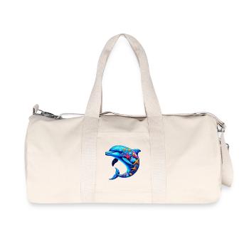 Delfin - Recycelte Canvas-Sporttasche von Stanley/Stella - Naturweiß - Vorne
