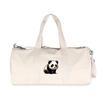 Panda - Sac de sport en toile recyclée Stanley/Stella - blanc naturel - Devant