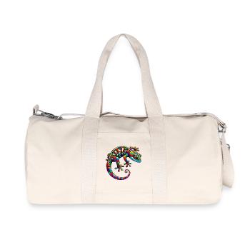 Gecko - Sac de sport en toile recyclée Stanley/Stella - blanc naturel - Devant