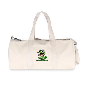 Frosch - Recycelte Canvas-Sporttasche von Stanley/Stella - Naturweiß - Vorne