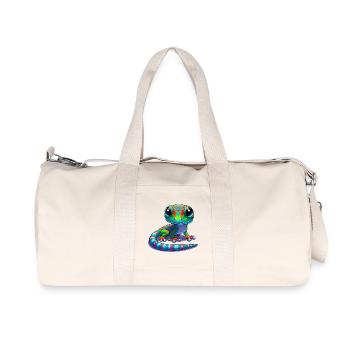 Gecko - Sac de sport en toile recyclée Stanley/Stella - blanc naturel - Devant